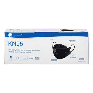 Greencare KN95 Mask Adult - Black