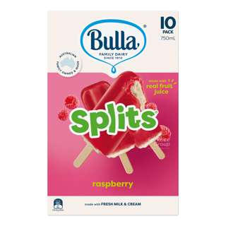 Bulla Splits Ice Cream Sticks - Raspberry