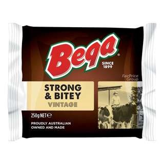 Bega Natural Strong & Bitey Cheddar Cheese Block