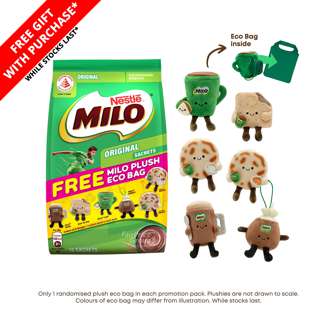 Milo Instant Chocolate Malt with Milk - Original + Free Plushie