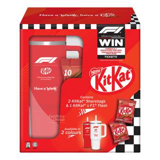 Nestle Kit Kat 2 Finger Chocolate Bar - Milk + F1 Flask