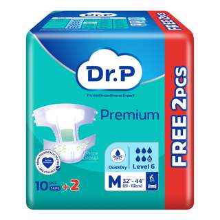 Dr P Premium Adult Diapers Tape - Lv6 (M)