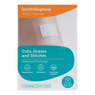Smith & Nephew Opsite Post-op Waterproof Dressing - 12 x 10 cm