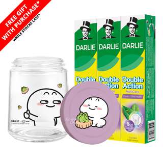 Darlie Double Action Freshness Toothpaste - Multi Care + Quby Jar