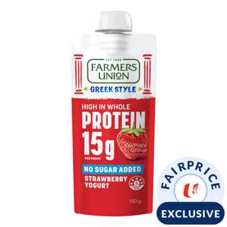 Farmers Union Greek Style High Protein Yogurt Pouch - Strawberry