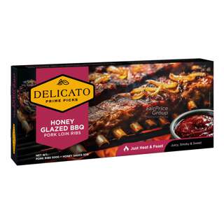 Delicato Frozen Pork Ribs - Honey Glazed Sauce