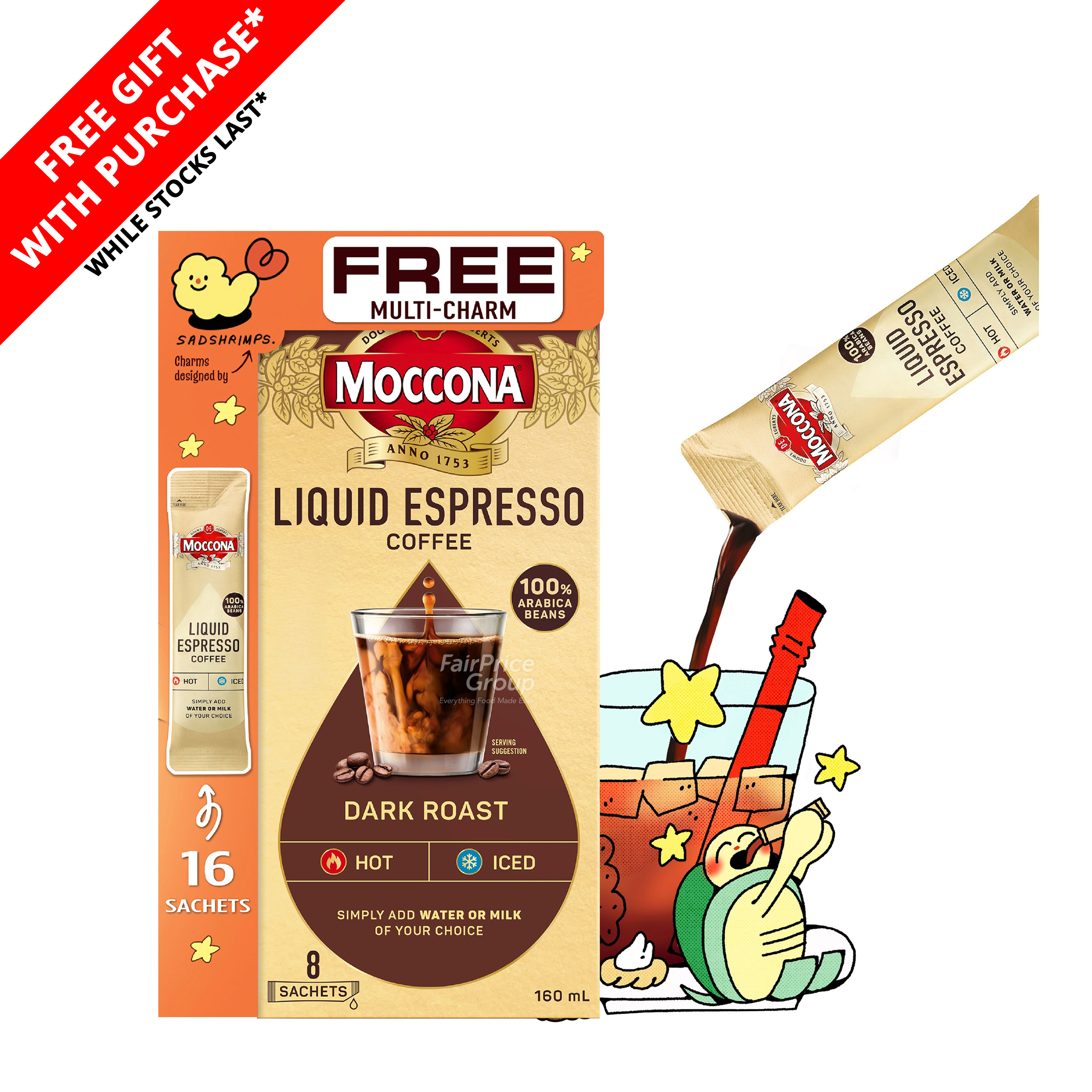 milkcocoa出品 Moccona Liquid Espresso Dark Roast + GWP | NTUC FairPrice