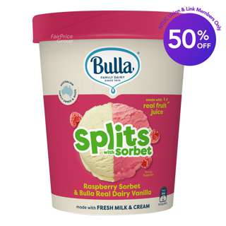 Bulla Splits Sorbet Ice Cream - Raspberry