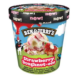 Ben & Jerry's Ice Cream - Strawberry Doughnut-eee Ben & Jerry's Ice Cream - Strawberry Doughnut-eee