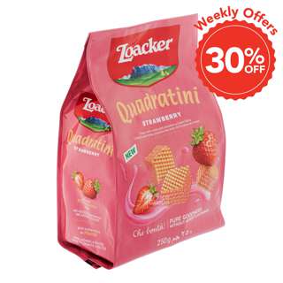 Loacker Quadratini Crispy Wafers - Strawberry