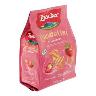 Loacker Quadratini Crispy Wafers - Strawberry