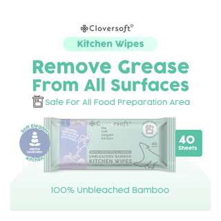 Cloversoft Unbleached Bamboo Kitchen Wipes - Alpine Lavender