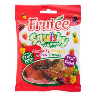 Frutee Squishy Gummy Strawberry Grape & Pineapple Flavor Frutee Squishy Gummy Strawberry Grape & Pineapple Flavor