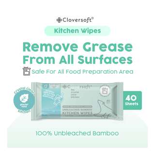 Cloversoft Unbleached Bamboo Kitchen Wipes - Glacier Mint Cloversoft Unbleached Bamboo Kitchen Wipes - Glacier Mint