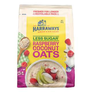 Harraways Oats - Raspberry Coconut Less Sugar Harraways Oats - Raspberry Coconut Less Sugar