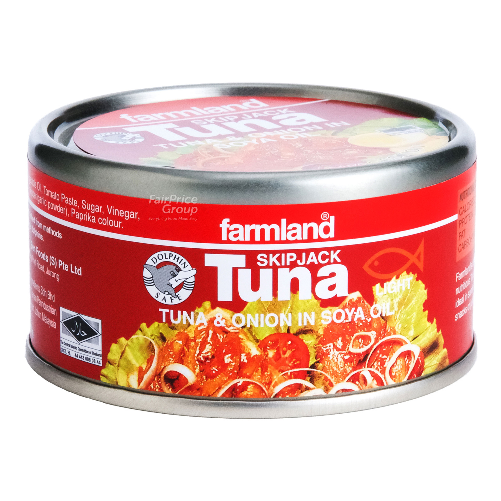 Farmland Skipjack Tuna Tuna & Onion in Soya Oil NTUC FairPrice