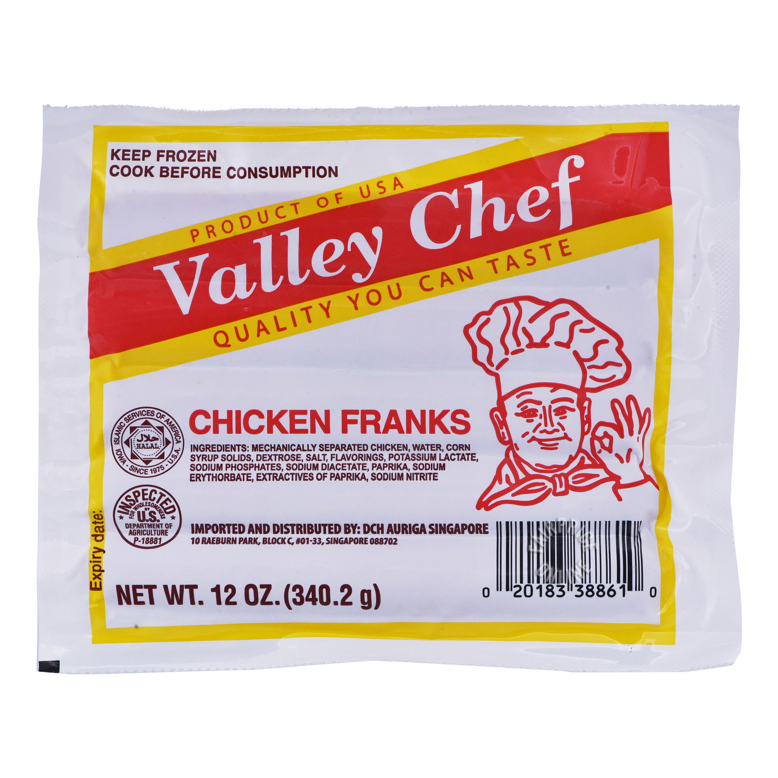 Valley Chef Frozen Chicken Franks