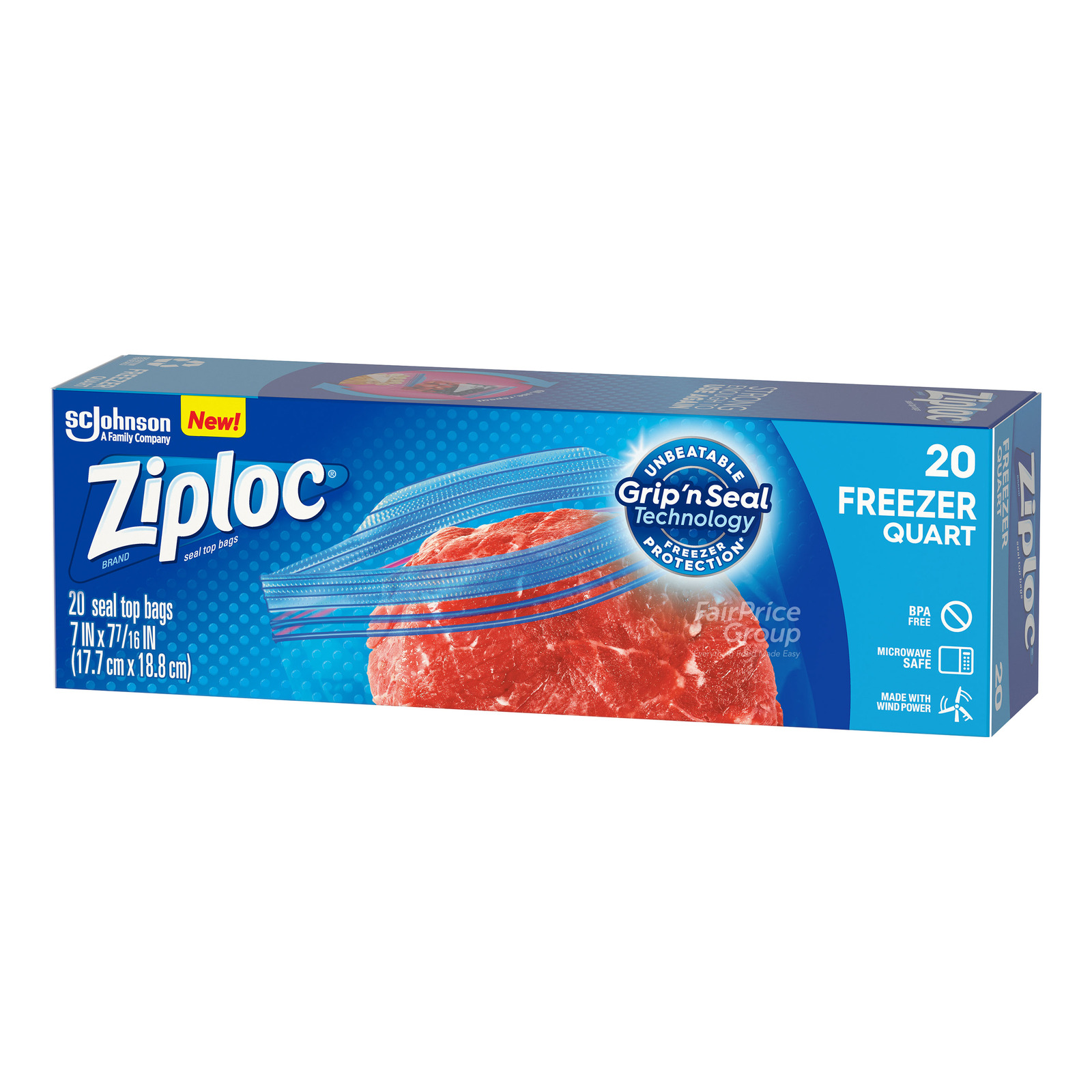 Ziploc Freezer Bags - Quart | NTUC FairPrice