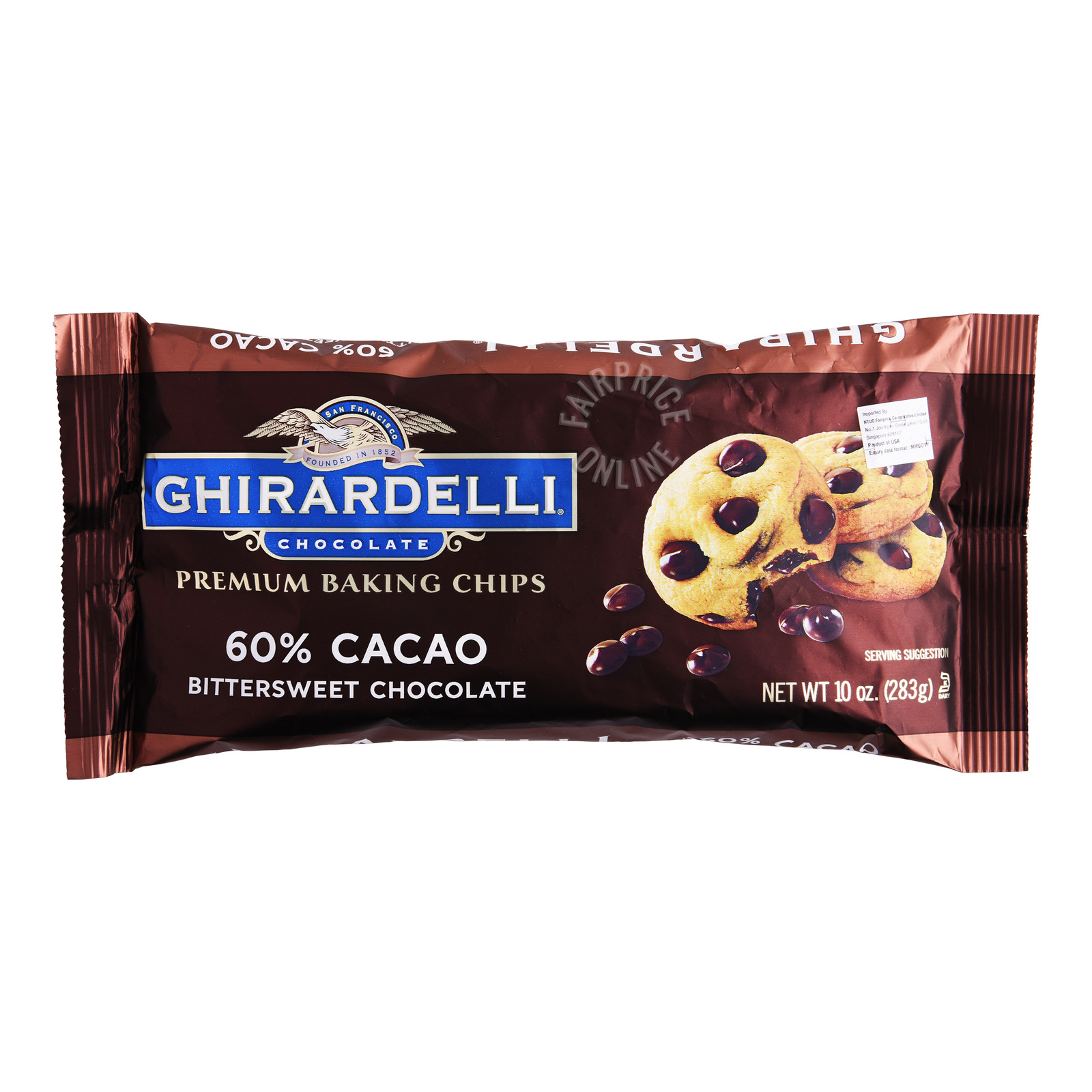 Ghirardell Premium Baking Chips Bittersweet Chocolate Ntuc Fairprice