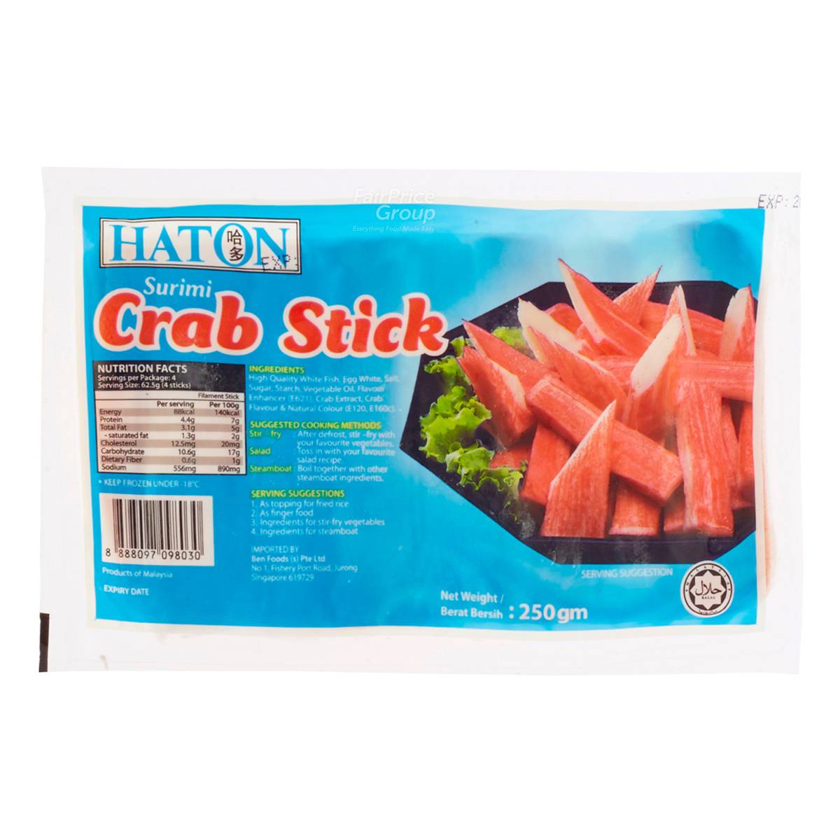Haton Frozen Surimi Crab Stick NTUC FairPrice