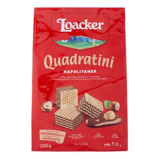 Loacker Quadratini Crispy Wafers - Napolitaner Loacker Quadratini Crispy Wafers - Napolitaner