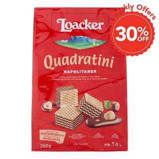 Loacker Quadratini Crispy Wafers - Napolitaner Loacker Quadratini Crispy Wafers - Napolitaner