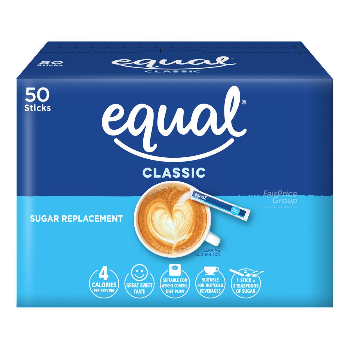 Equal Sweetener Sachets Classic NTUC FairPrice