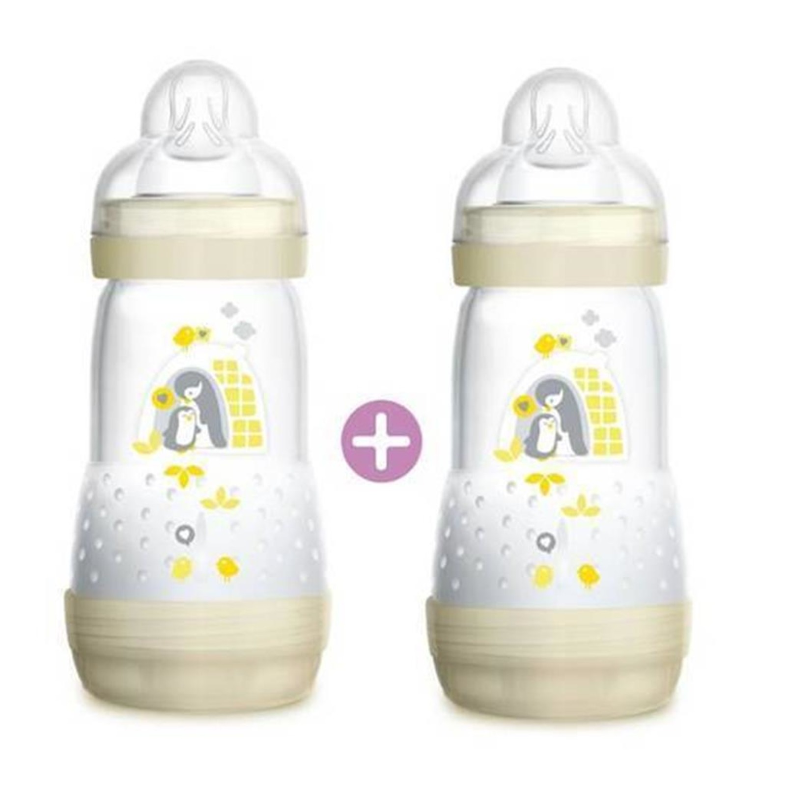 MAM Easy Start Anti-Colic Bottle Double Pack - Ivory