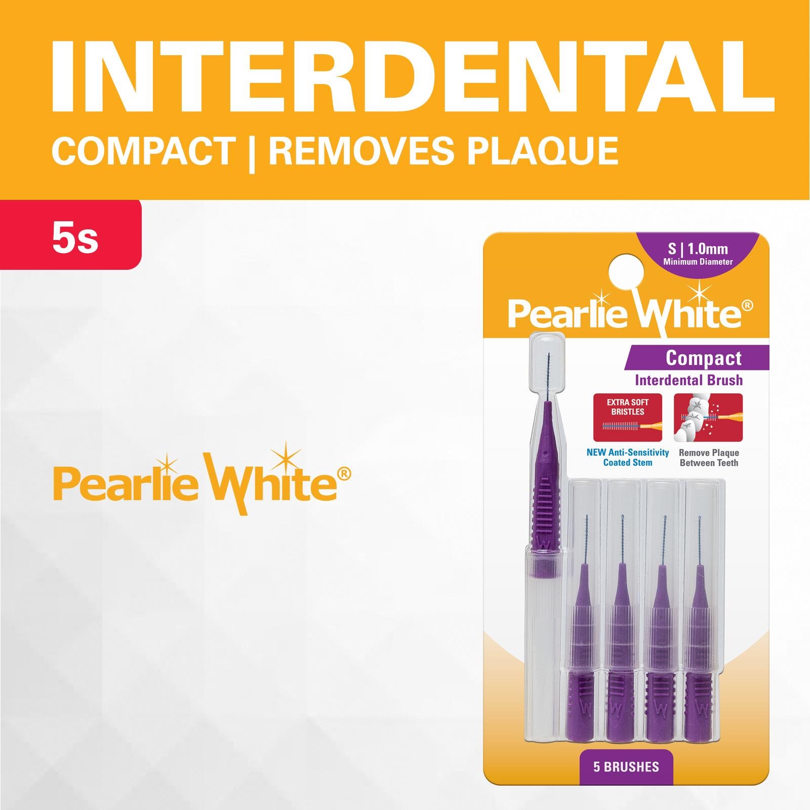 Pearlie White Compact Interdental Brushes S 1.0mm NTUC FairPrice