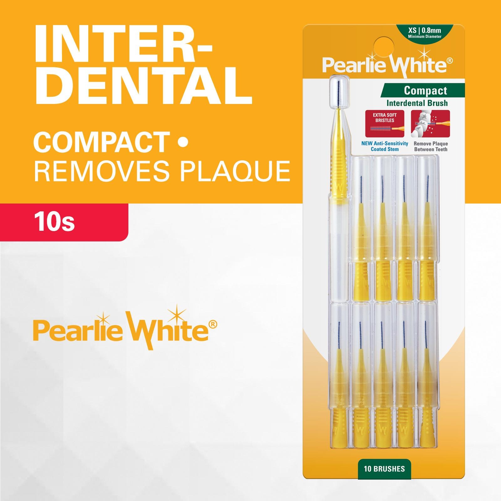 Pearlie White Compact Interdental Brushes XS 0.8mm NTUC FairPrice