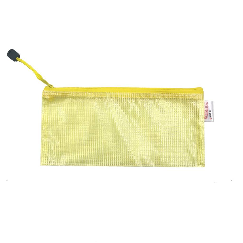 VIP Mesh Zipper Bag Yellow DL Size NTUC FairPrice