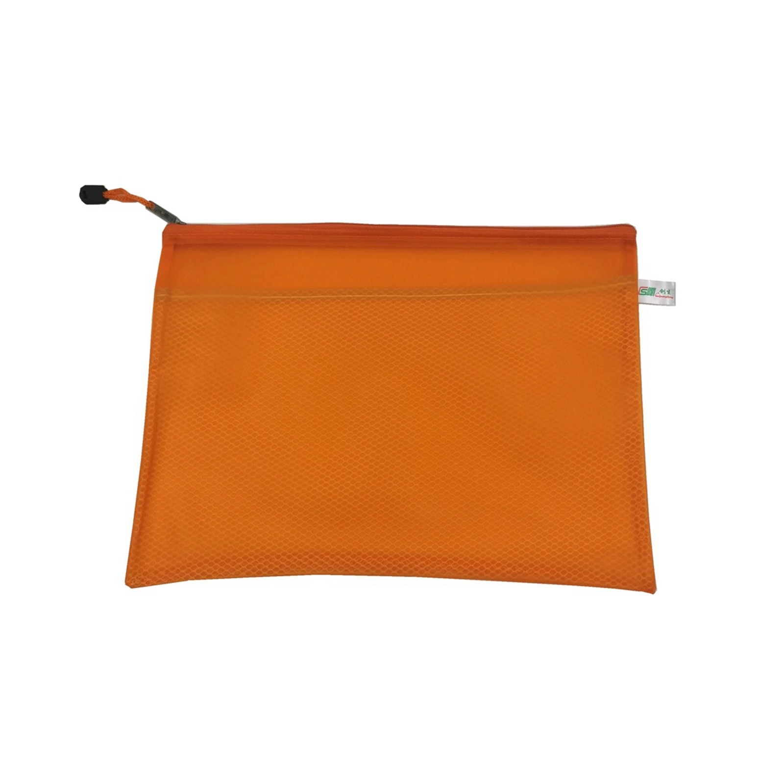 VIP Mesh Zipper Bag With Inner Pocket Orange A4 NTUC FairPrice