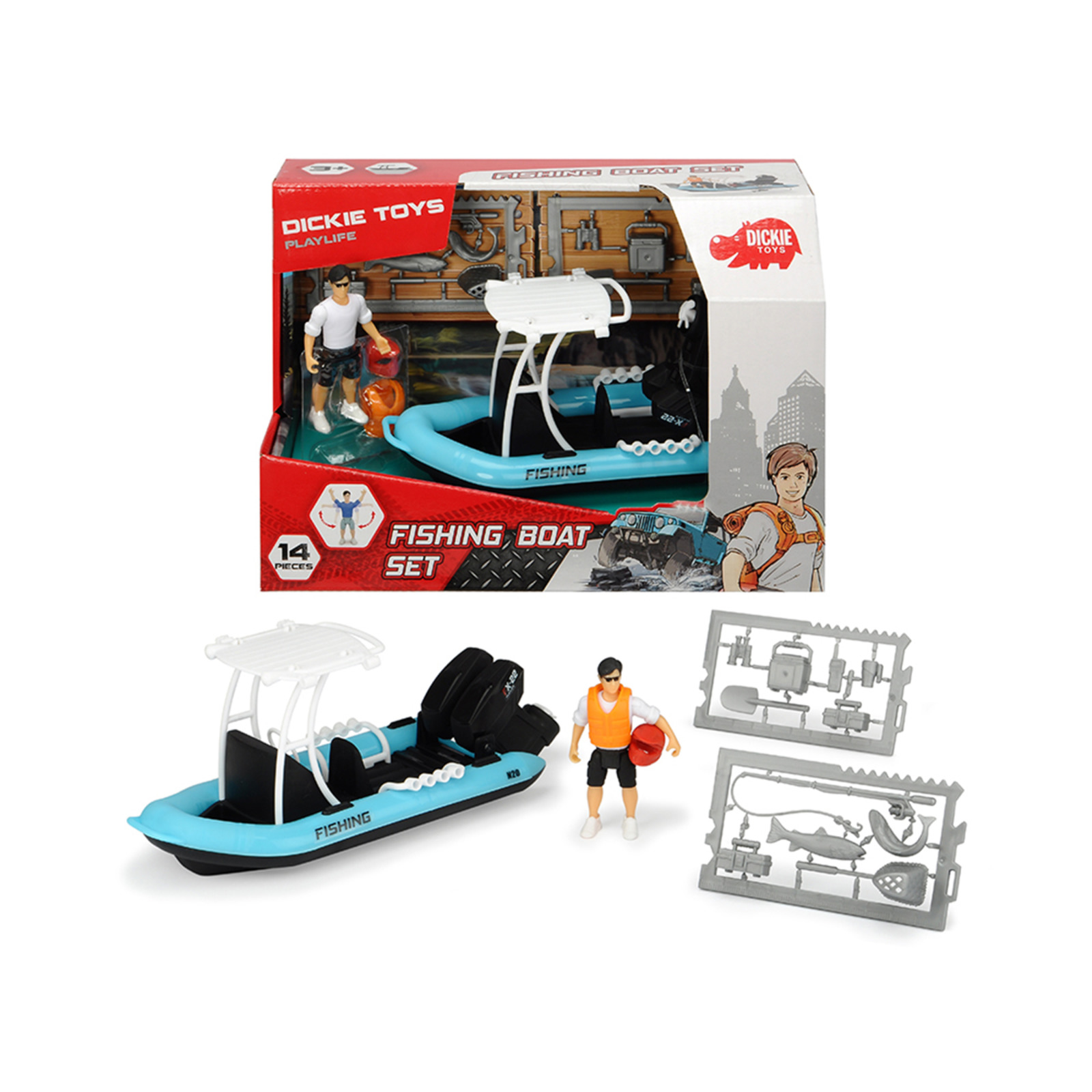 DICKIE TOYS Playlife Fishing Boat Set NTUC FairPrice