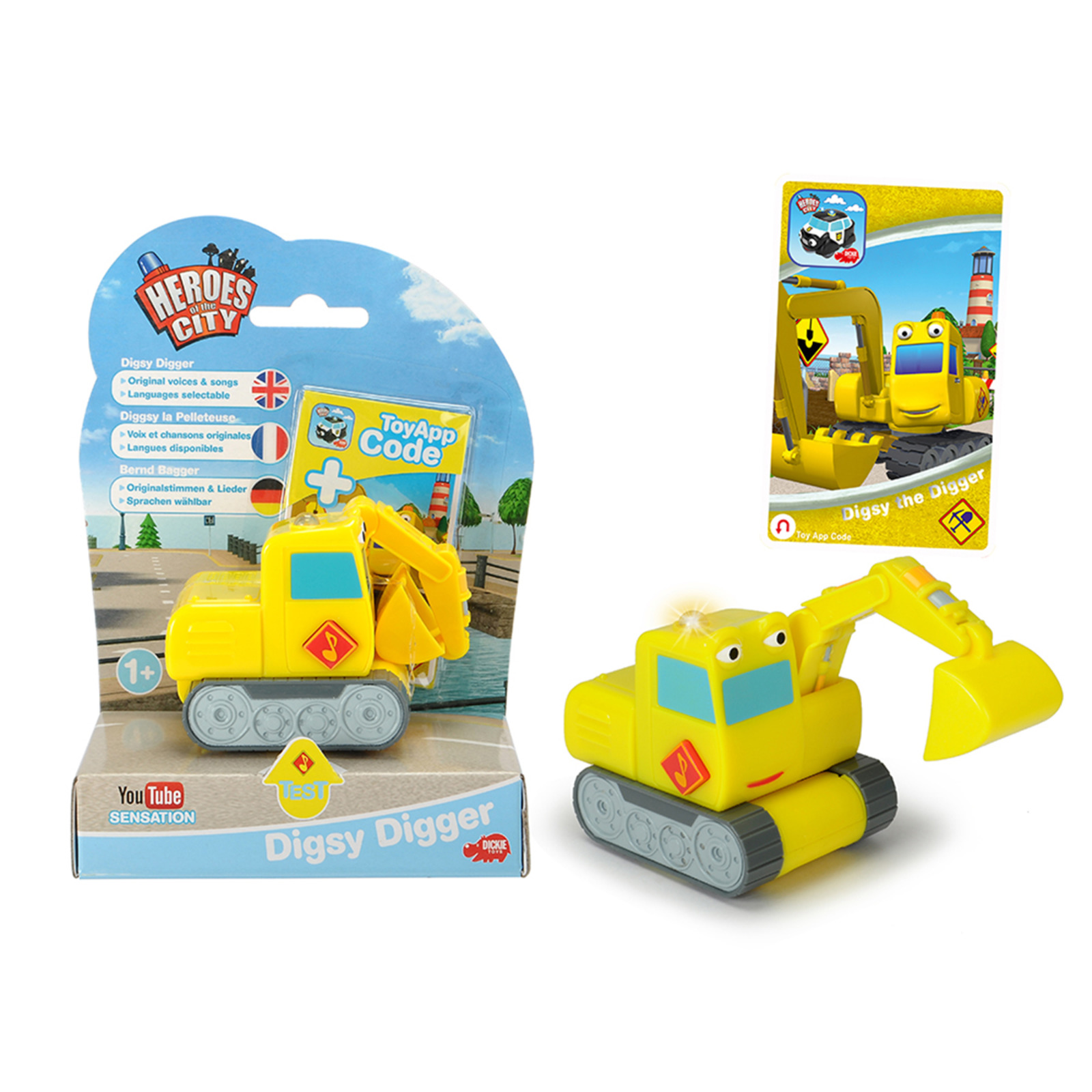 DICKIE TOYS HOTC Digsy Digger Excavator with Sounds NTUC FairPrice