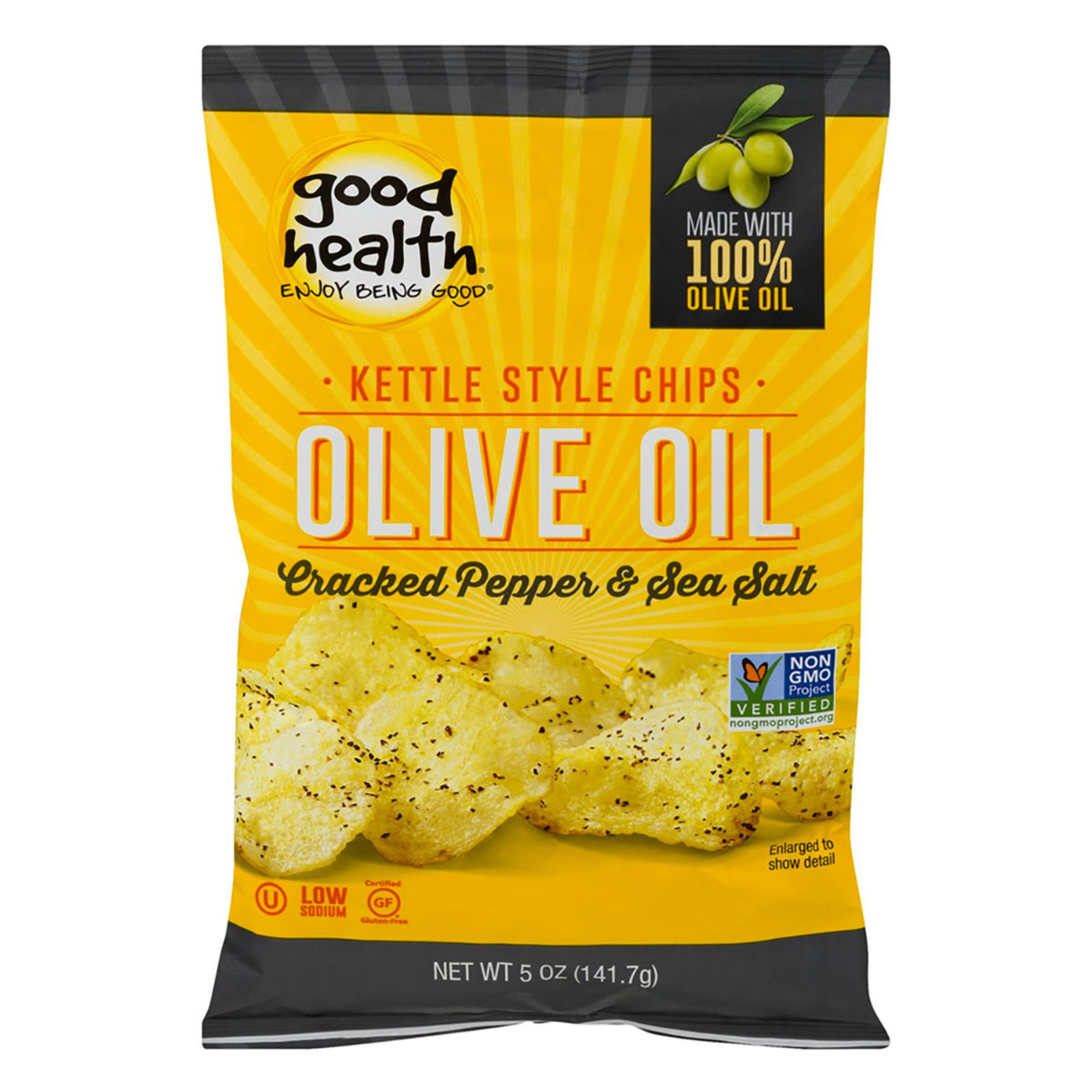 Good Health Kettle Olive Oil Potato Chips Cracked Pepper NTUC FairPrice
