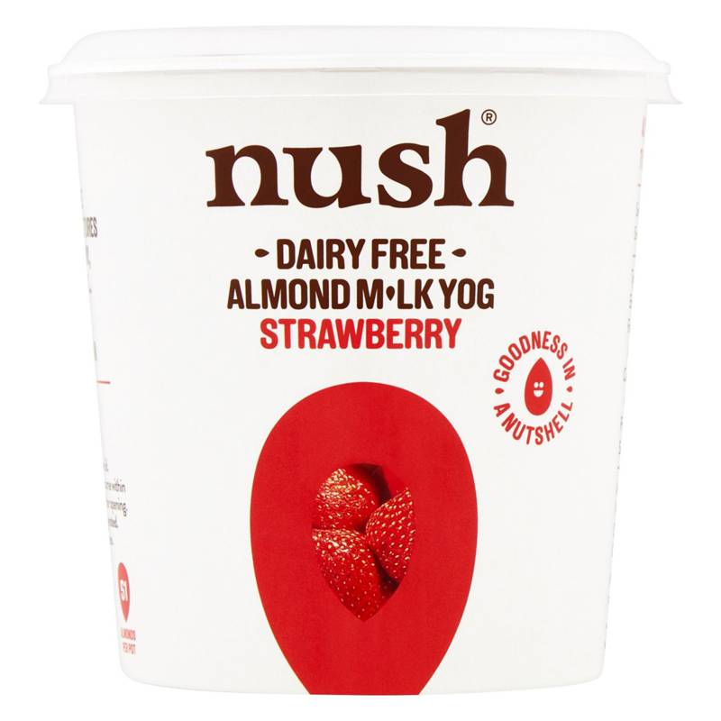 Nush Vegan Strawberry Almond Milk Dairy Free Yoghurt NTUC FairPrice