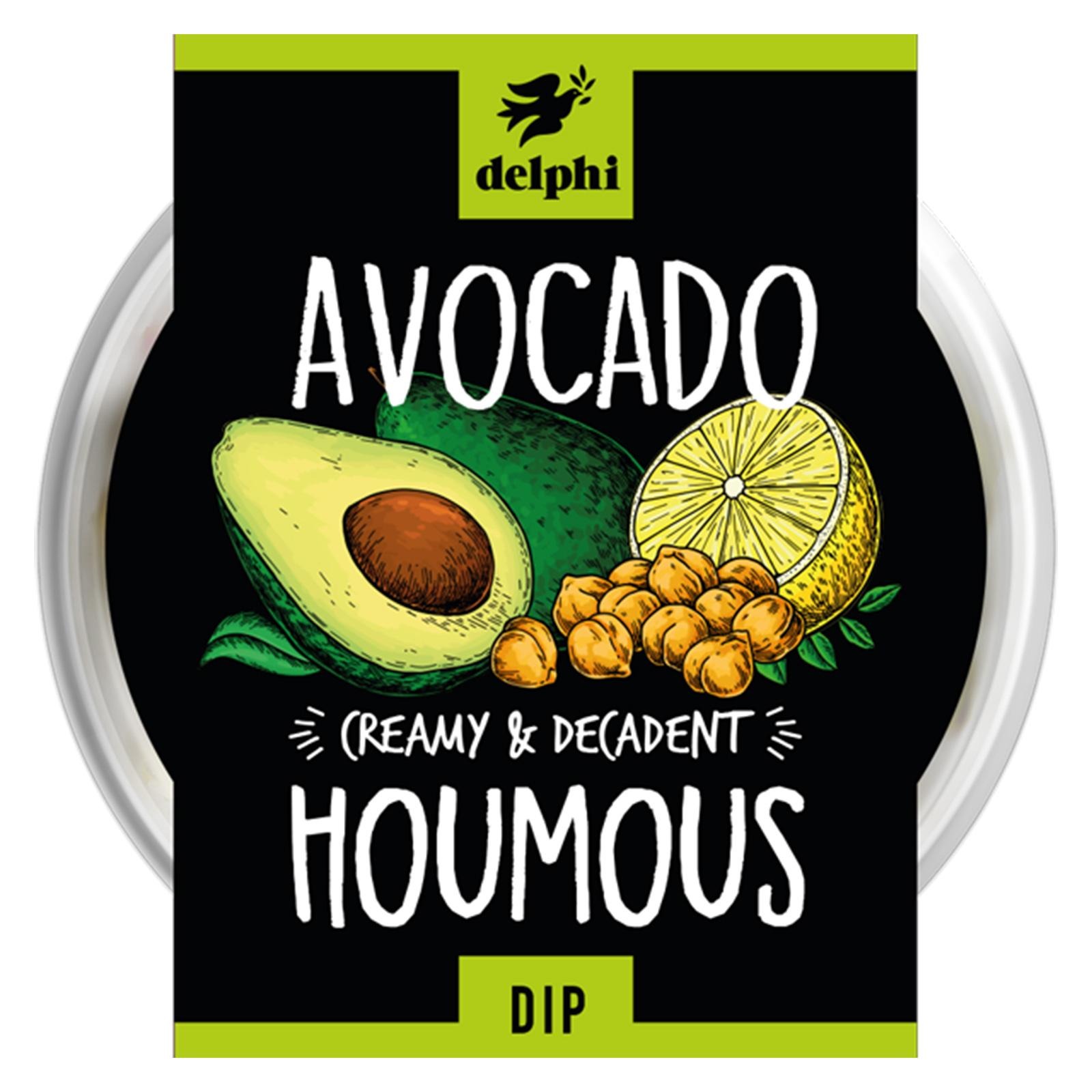 Delphi Fresh Avocado Hummus Dip Gluten and Dairy Free Vegan NTUC