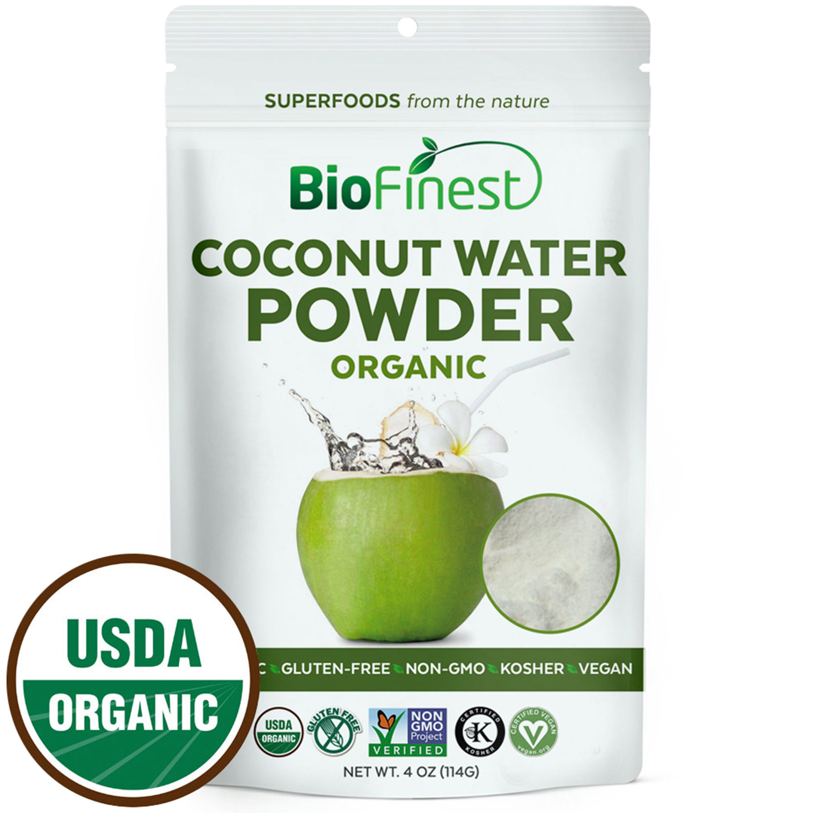 Biofinest Coconut Water Powder Raw Organic Pure Superfood NTUC