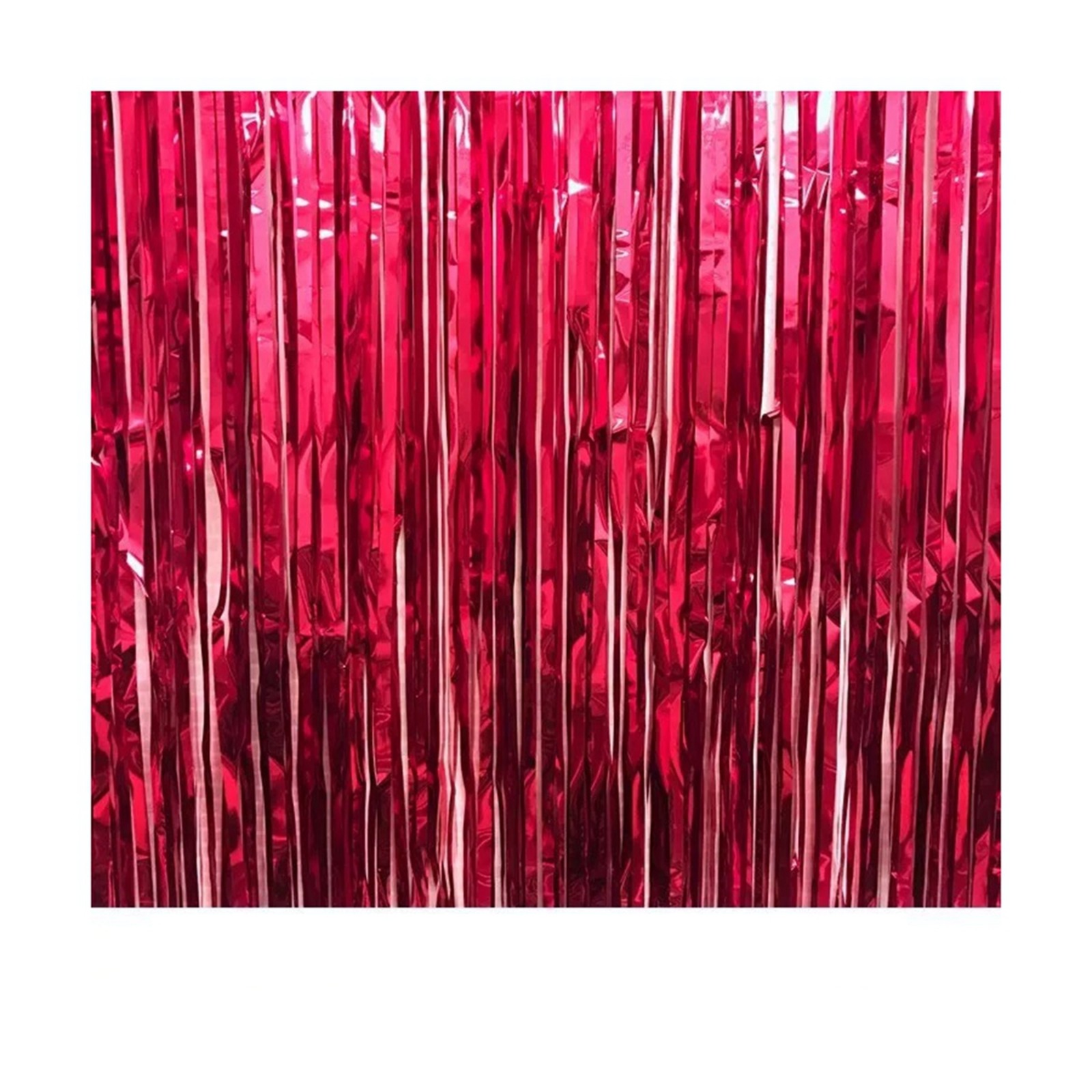 VIP Party Backdrop Tinsel Curtain Red NTUC FairPrice