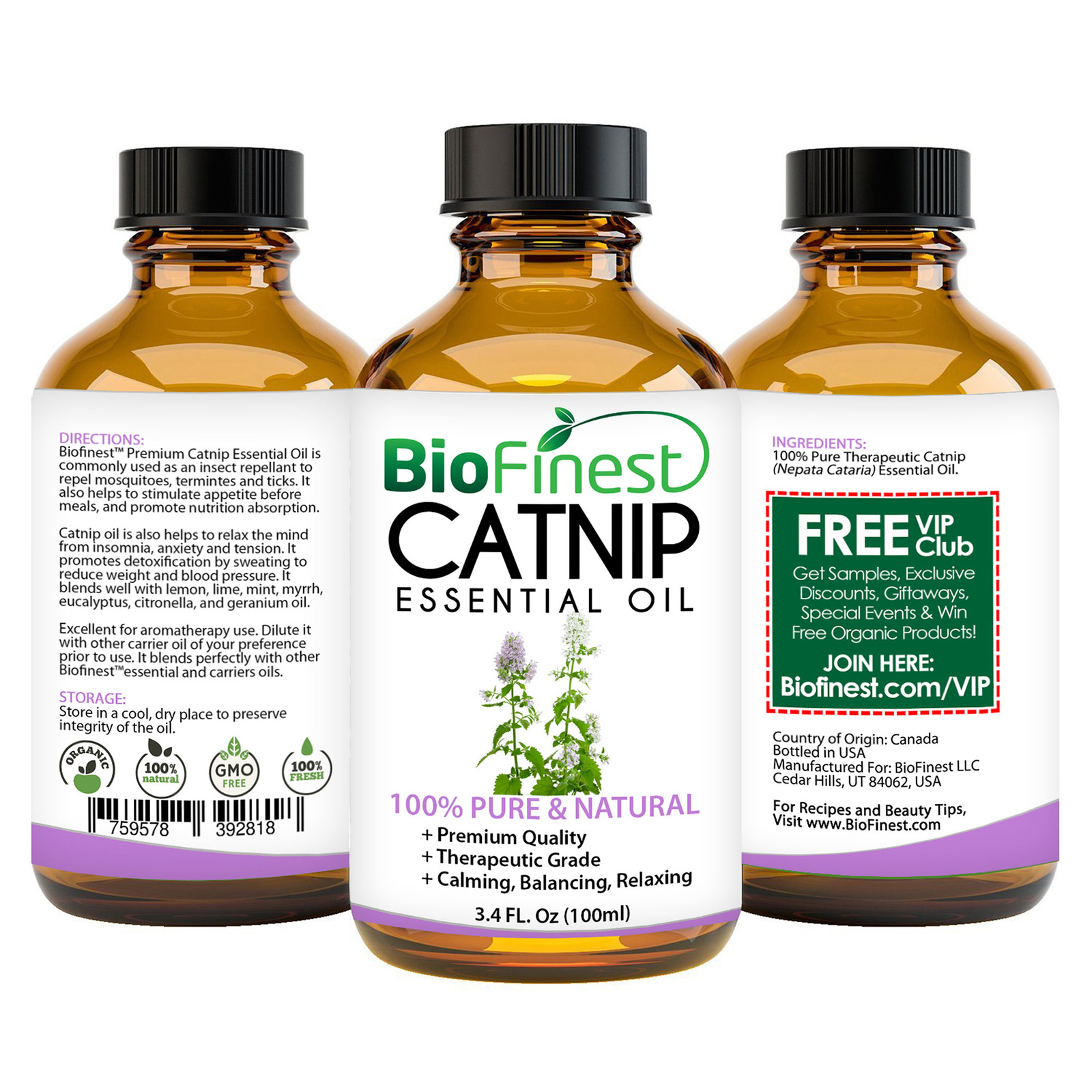 Biofinest Catnip Essential Oil Organic Pure Undiluted NTUC FairPrice