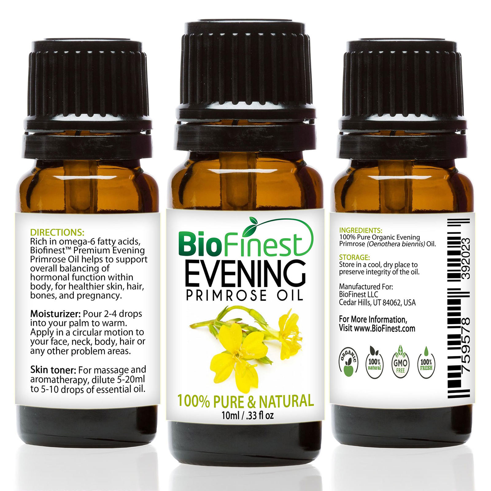 Biofinest Evening Primrose Essential Oil Organic Pure Undiluted NTUC