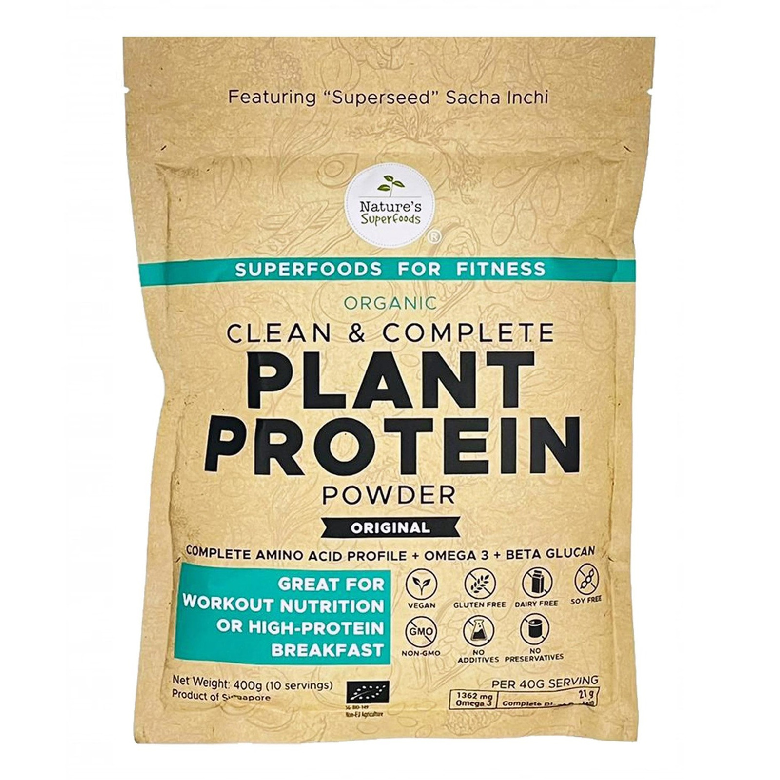 Nature's Superfoods Organic Plant Protein Powder (Original) NTUC
