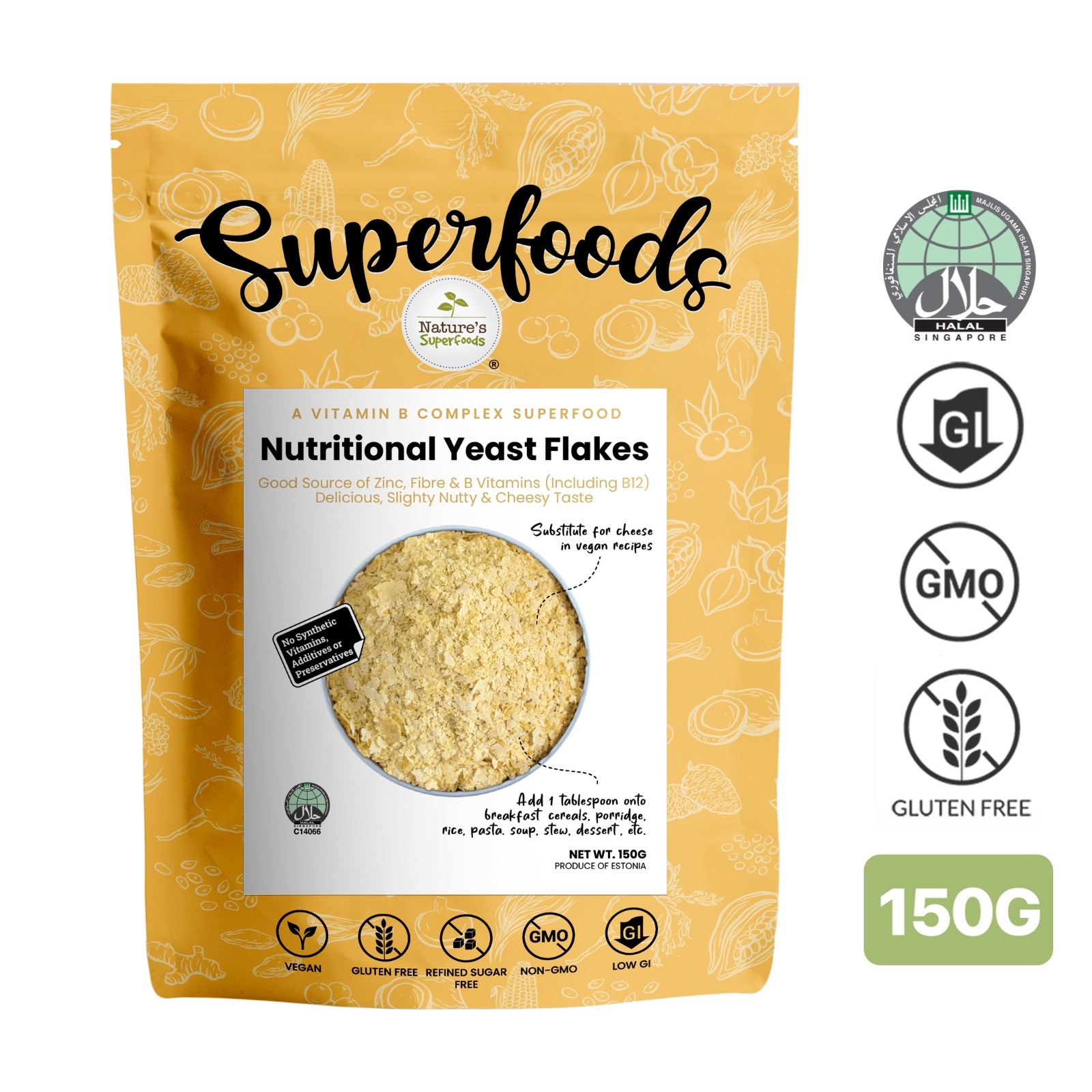 Nature's Superfoods Premium Nutritional Yeast Flakes NTUC FairPrice