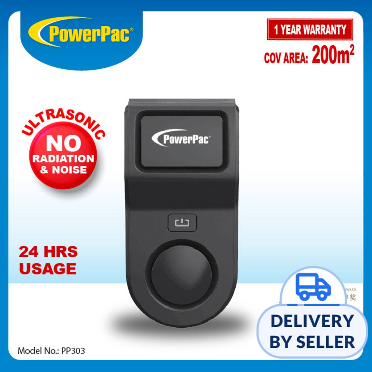 PowerPac Ultrasonic Insect Repellent Mosquito Killer PP303 NTUC FairPrice