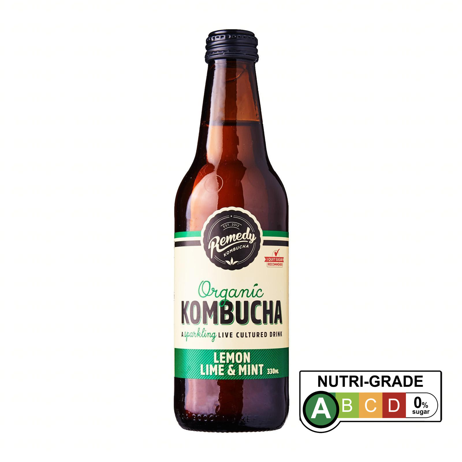 Remedy Organic Kombucha Lemon Lime Mint NTUC FairPrice