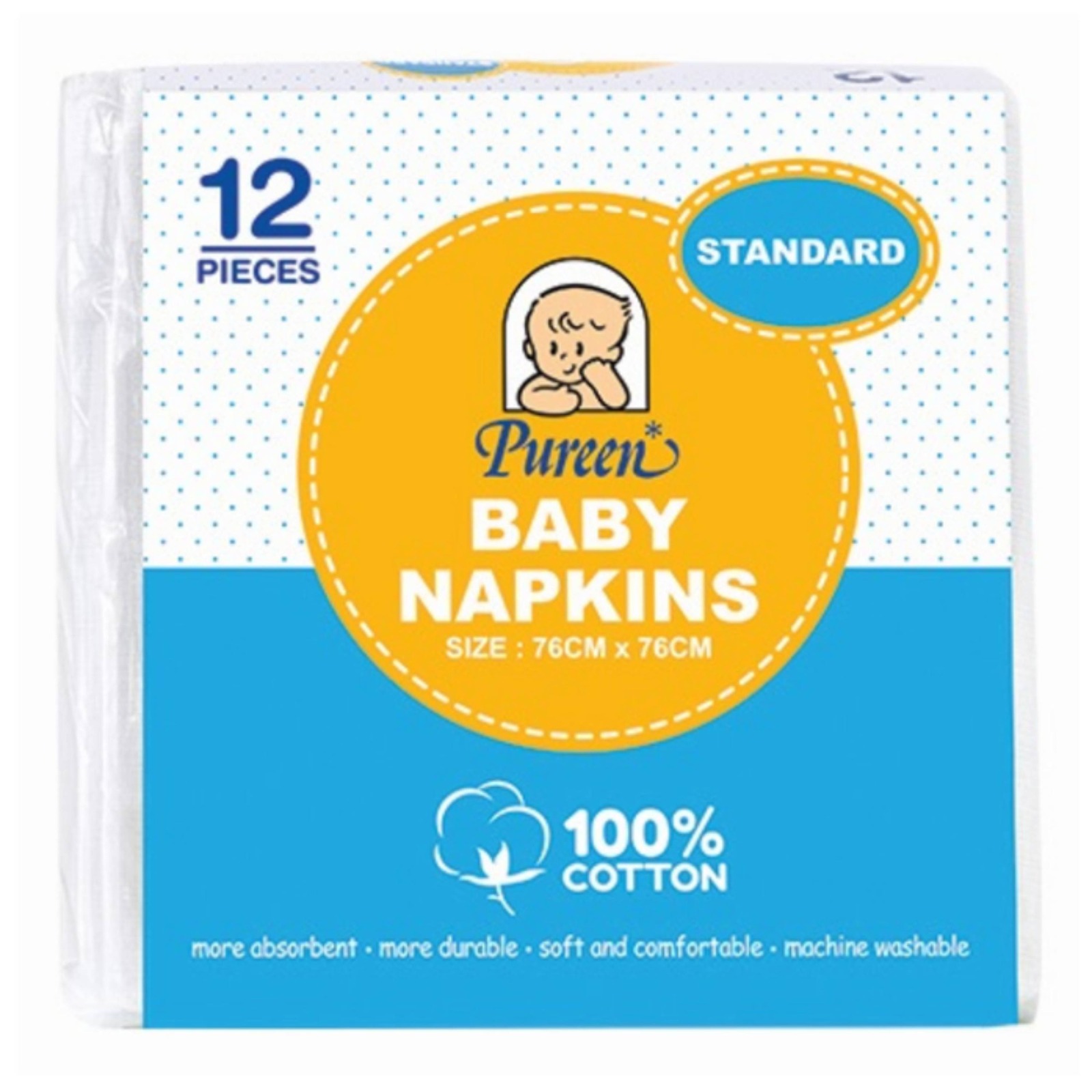 Pureen Baby Napkin Standard 100 Cotton NTUC FairPrice
