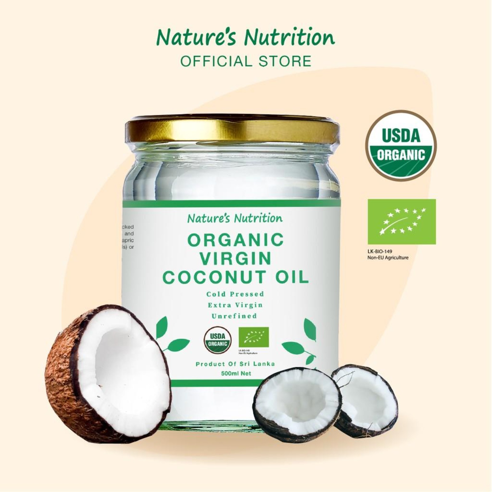 Nature's Nutrition Organic Virgin Coconut Oil