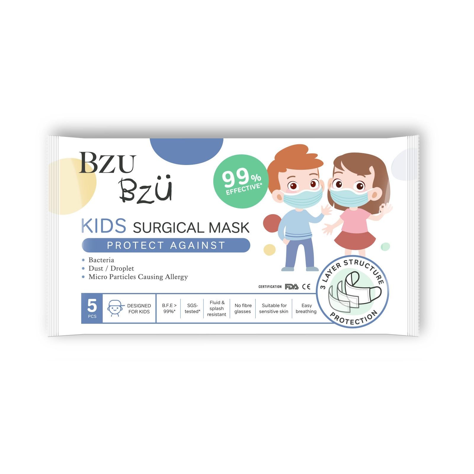 BZU BZU Kids Medical Surgical Disposable Mask 5s