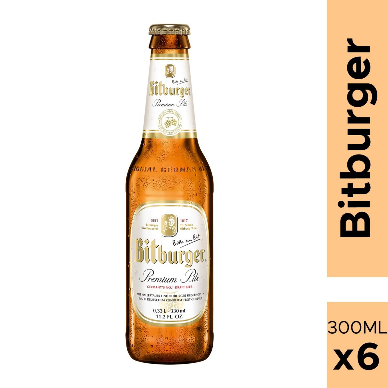 Bitburger Pilsener beer 6's | NTUC FairPrice