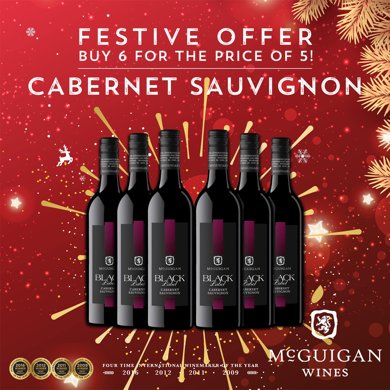 MCGUIGAN BLACK LABEL CABERNET SAUVIGNON - CASE
